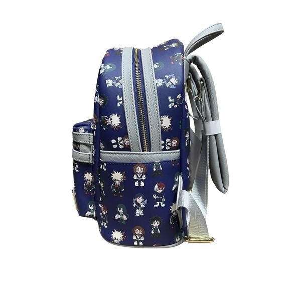 Loungefly My Hero Academia Group Allover Print MHA Womens Double Strap NWT main image 6